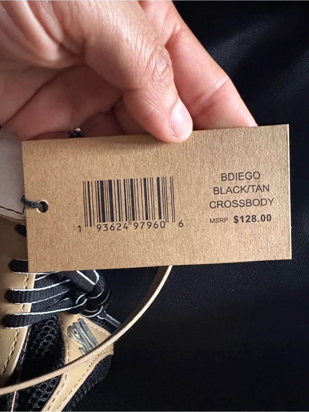 Steve Madden Black White Tan crossbody bag